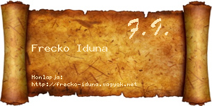 Frecko Iduna névjegykártya